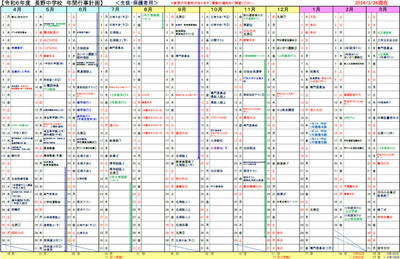 令和６年度年間行事計画